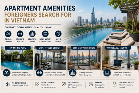 Apartment Amenities Foreigners Search For in Vietnam 2026: Pool, Gym, Balcony, River View and Workspace
